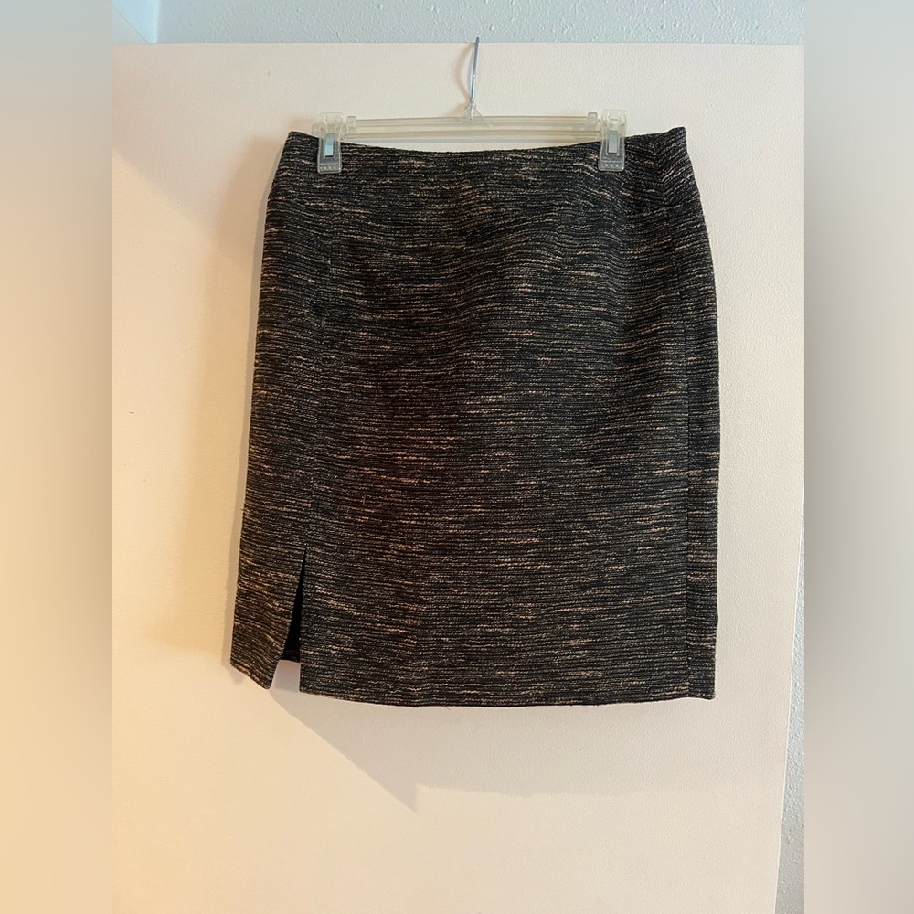 Metallic pencil skirt